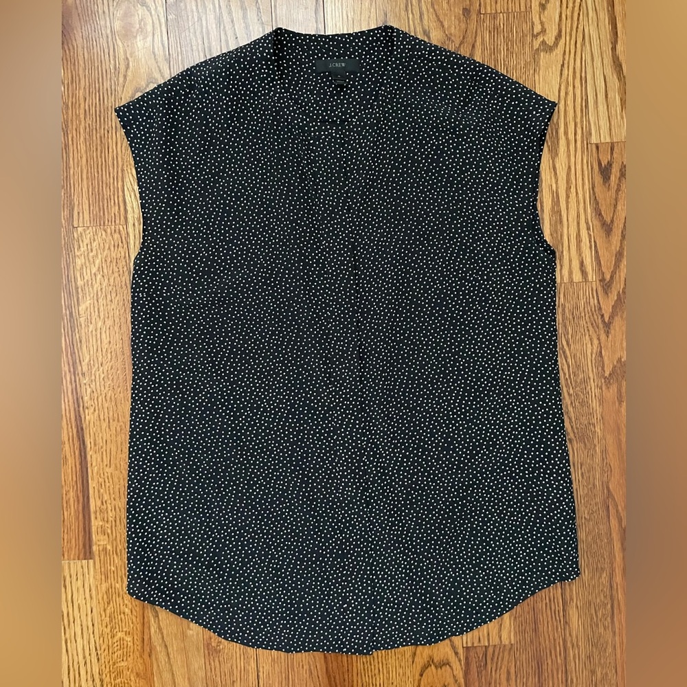 Jcrew polka dot silk blouse